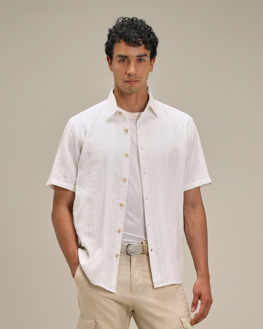 Mufti — Bold Black Floral Print Shirt