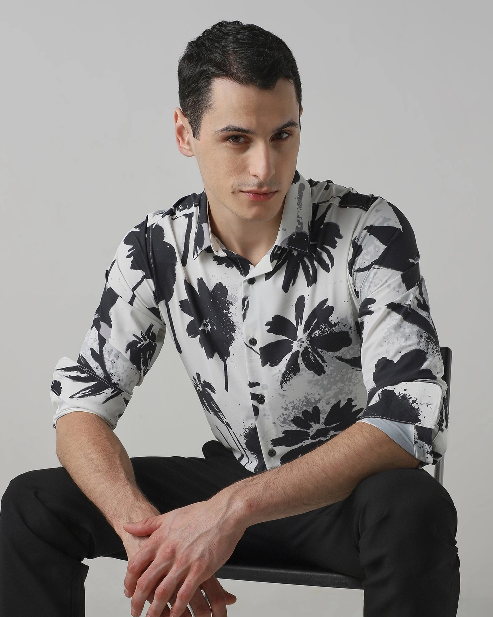 Mufti — Slate Blue Linen Shirt