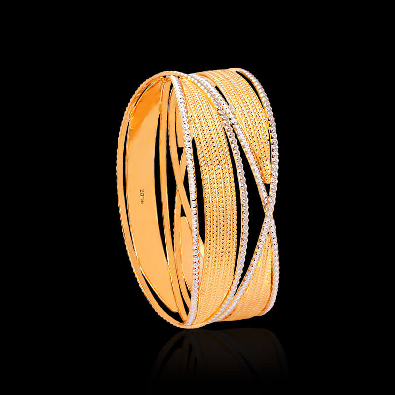 ZAR Openwork Lace Gold Bangles